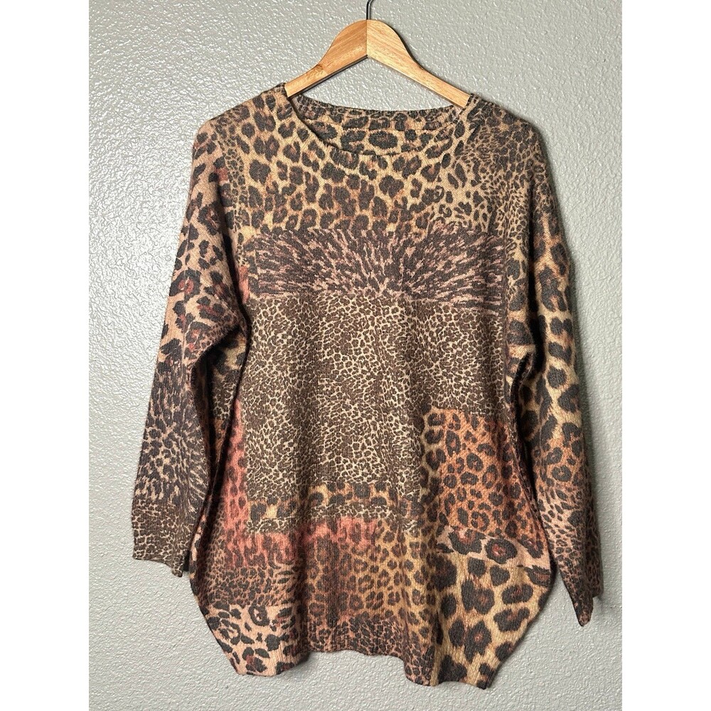 Oversized wool blend tunic sweater size medium